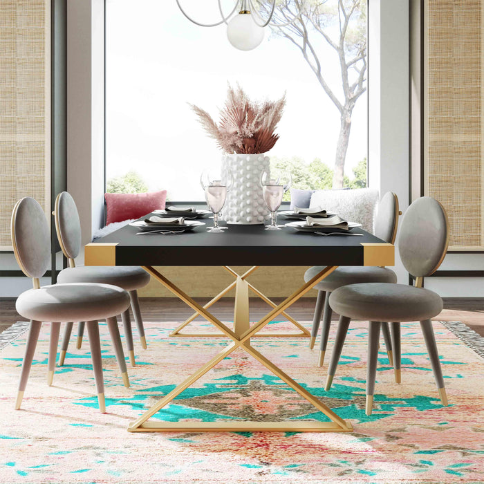 Adeline Black Lacquer Dining Table - Home And Beyond