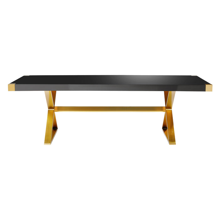 Adeline Black Lacquer Dining Table - Home And Beyond