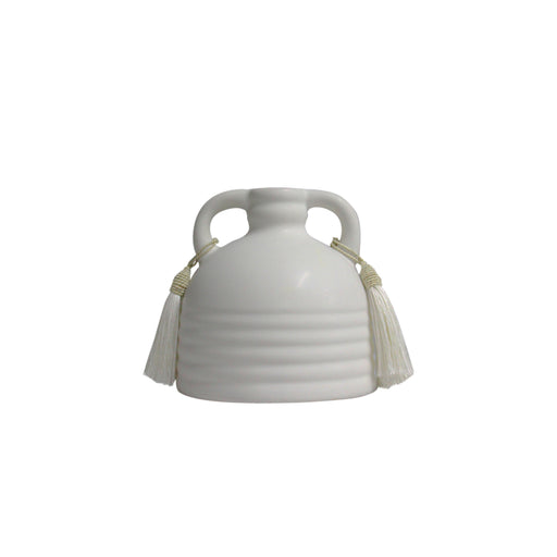 Adonis White Ceramic Vase image