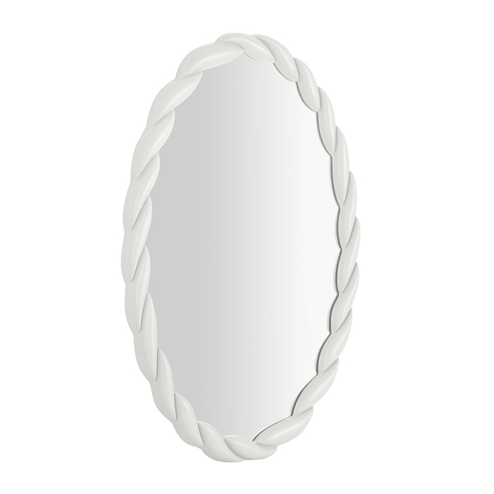 Agnes Cream Oval Mirror - Home And Beyond