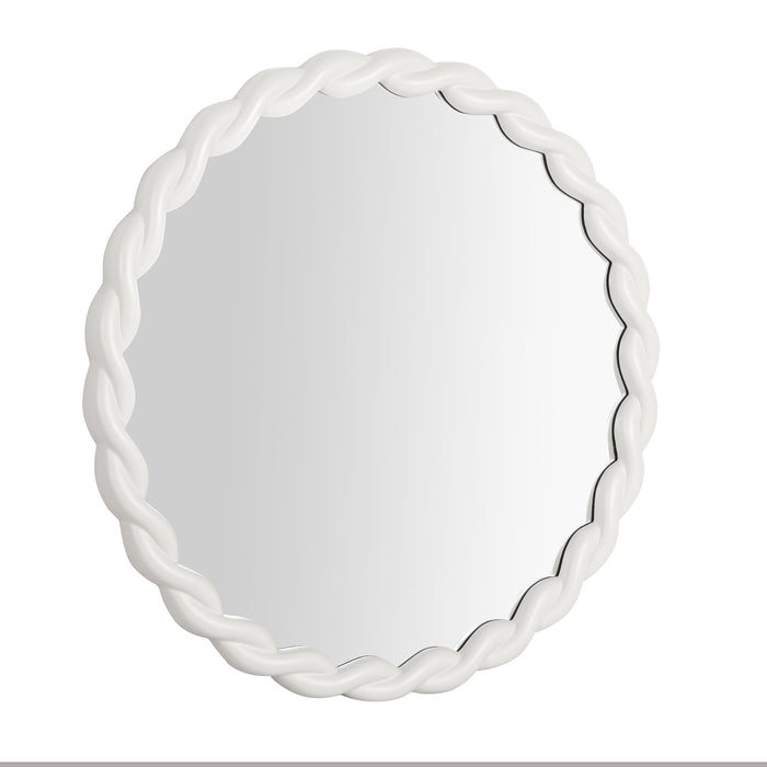 Agnes Cream Round Mirror - Home And Beyond