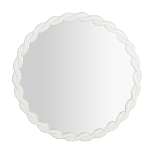 Agnes Cream Round Mirror image