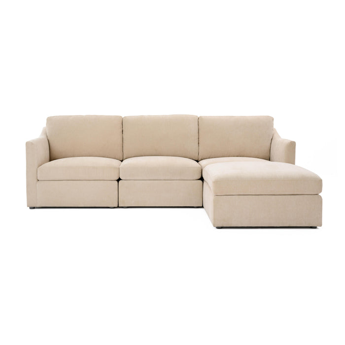 Aiden Beige Modular Small Chaise Sectional - Home And Beyond