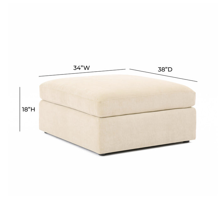 Aiden Beige Ottoman - Home And Beyond