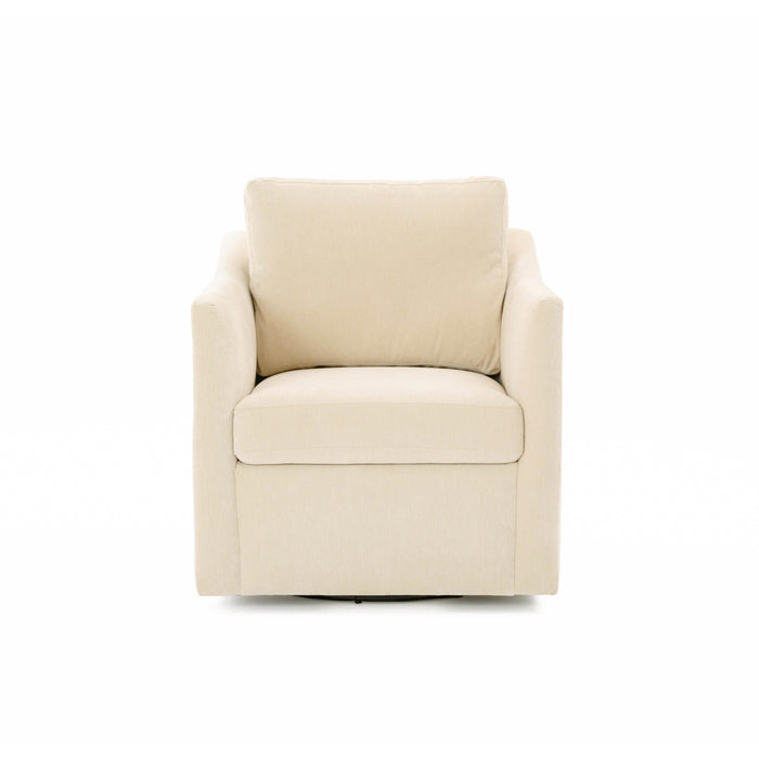 Aiden Beige Swivel Armchair - Home And Beyond