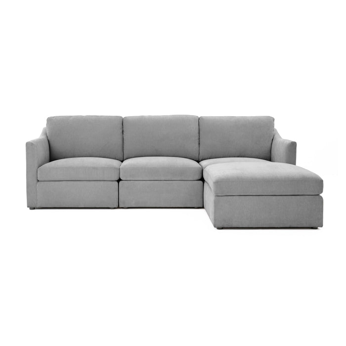 Aiden Gray Modular Small Chaise Sectional - Home And Beyond