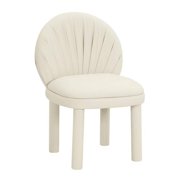 Aliyah Cream Vegan Leather Dining Chair image