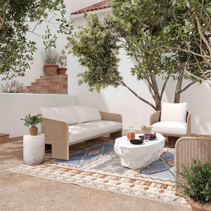 Alexa Cream Outdoor Sofa - Home And Beyond