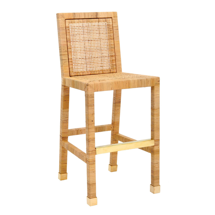 Amara Rattan Bar Stool - Home And Beyond