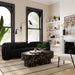 Amelie Black Faux Fur Sofa - Home And Beyond