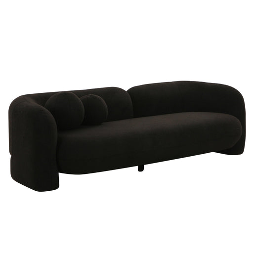 Amelie Black Faux Fur Sofa image