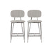 Ariana Grey Counter Stool - Silver Legs Set of 2 image