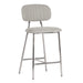 Ariana Grey Counter Stool - Silver Legs Set of 2 - Home And Beyond