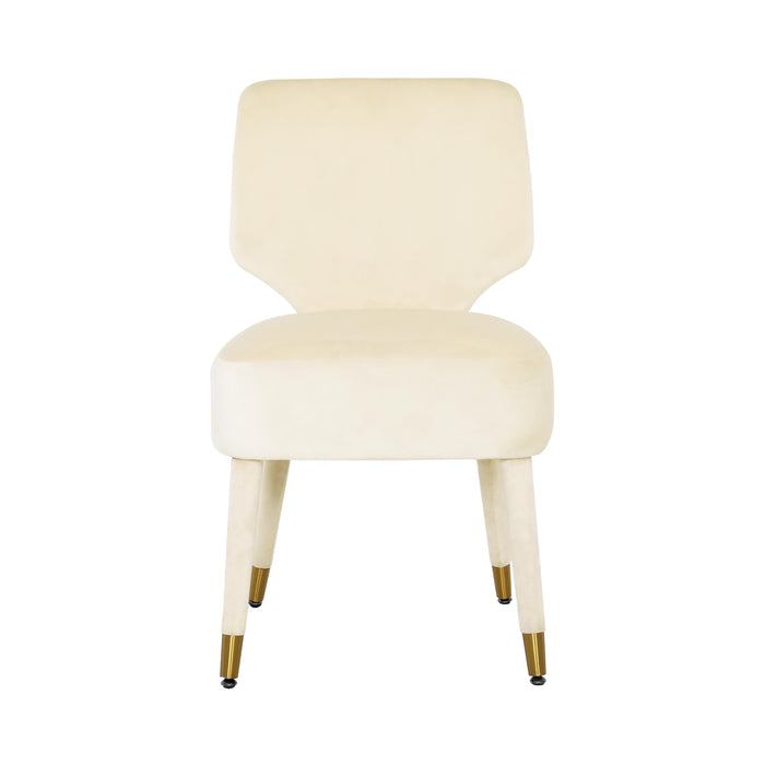 Athena Cream Velvet Dining Chair - Home And Beyond