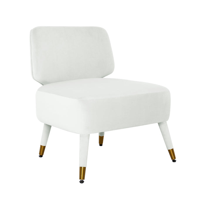 Athena Light Grey Velvet Accent Chair image