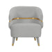 Ayla Grey Velvet Accent Chair - Home And Beyond