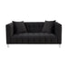 Bea Black Velvet Loveseat - Home And Beyond