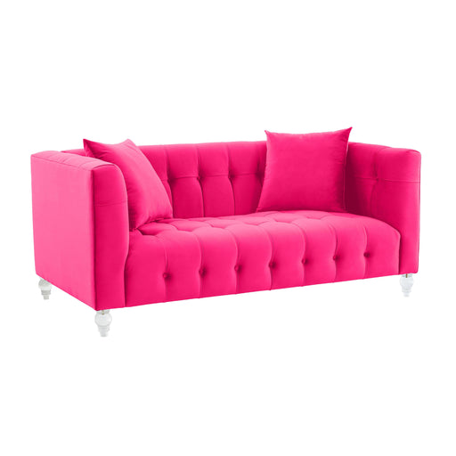 Bea Hot Pink Velvet Loveseat image