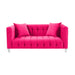 Bea Hot Pink Velvet Loveseat - Home And Beyond