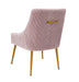 Beatrix Pleated Mauve Velvet Side Chair - Home And Beyond