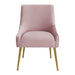 Beatrix Pleated Mauve Velvet Side Chair - Home And Beyond