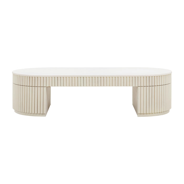 Bella Cream Oval Coffee Table - Home And Beyond