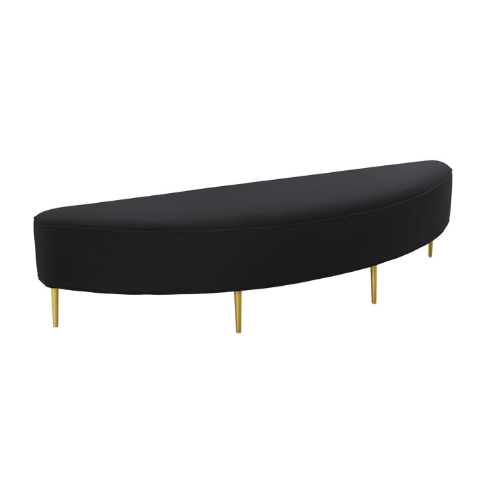 Bianca Black Velvet Queen Bench image