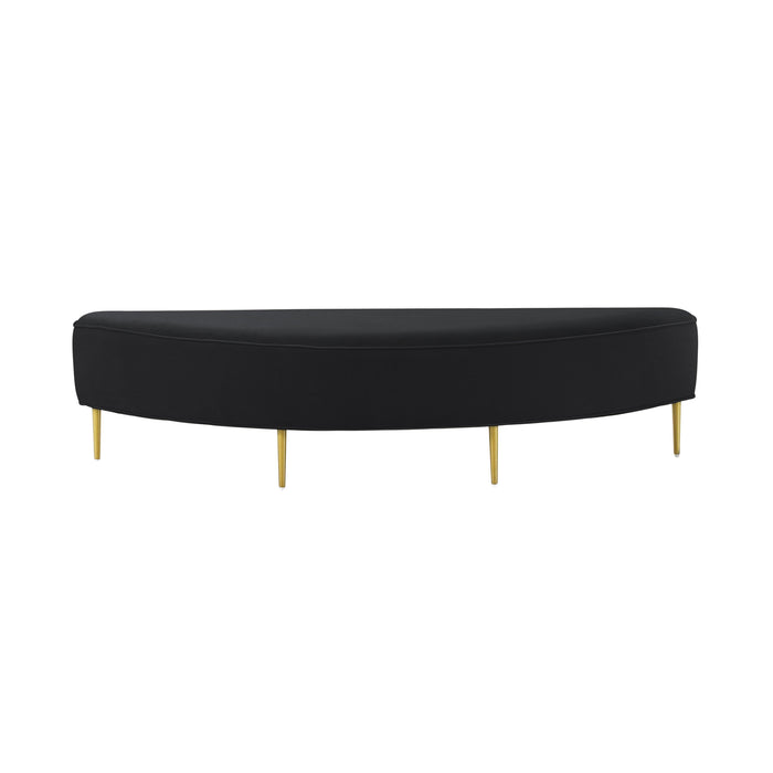 Bianca Black Velvet King Bench - Home And Beyond