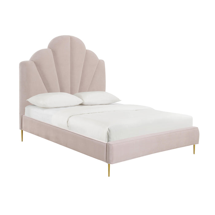 Bianca Blush Velvet Bed in Queen image