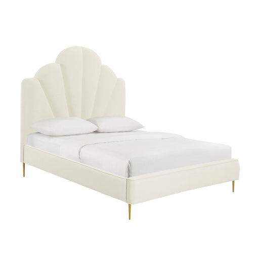 Bianca Cream Velvet Bed in Queen image