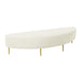 Bianca Cream Velvet King Bench image