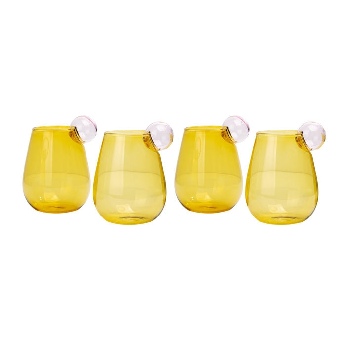 Boule Amber Water Glass - Set of 4