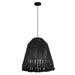 Bokaro Black Jute Large Pendant Lamp - Home And Beyond