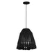 Bokaro Black Jute Pendant Lamp - Home And Beyond