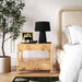 Brandyss Natural Burl Nightstand - Home And Beyond