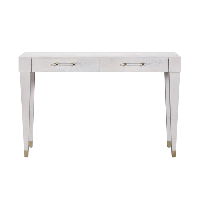 Brandyss White Burl Work Desk - Home And Beyond