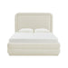 Briella Cream Velvet Bed in Full - Home And Beyond