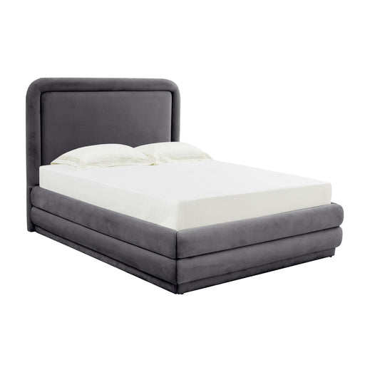 Briella Dark Grey Velvet Bed in Queen image