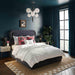 Briella Dark Grey Velvet Bed in Queen - Home And Beyond