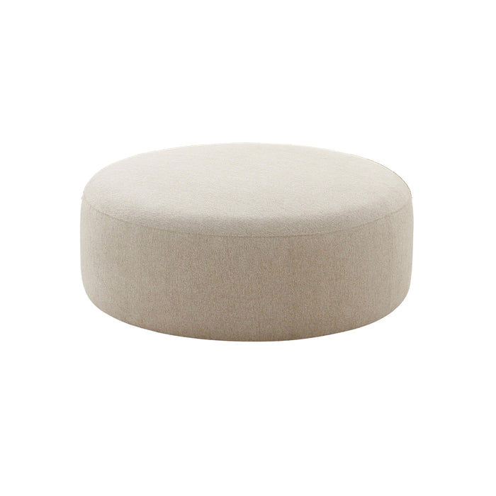 Broohah Beige Linen Ottoman image