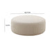 Broohah Beige Linen Ottoman - Home And Beyond