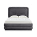 Briella Dark Grey Velvet Bed in Full - Home And Beyond