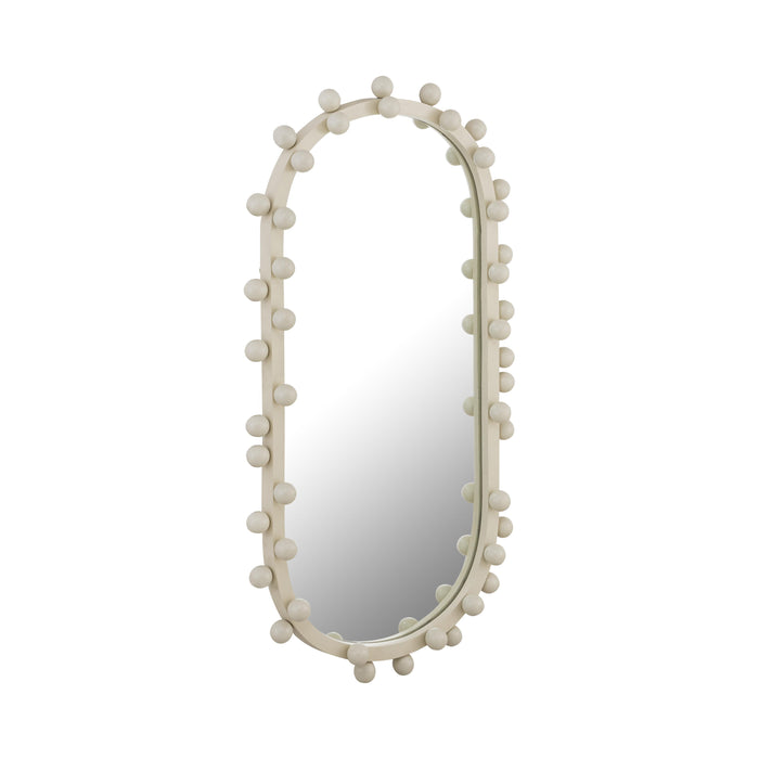 Bubbles Ivory Oval Wall Mirror - Home And Beyond