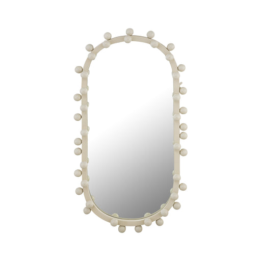 Bubbles Ivory Oval Wall Mirror image