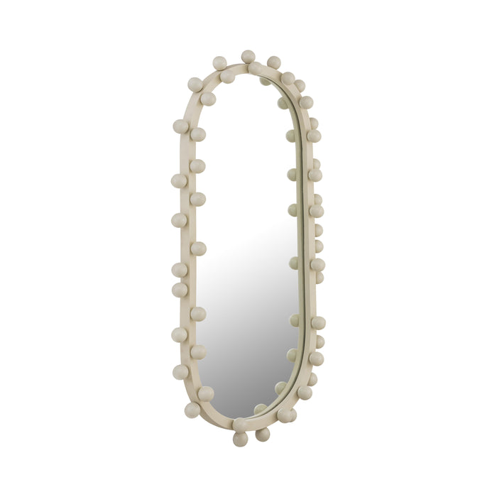 Bubbles Ivory Oval Wall Mirror - Home And Beyond