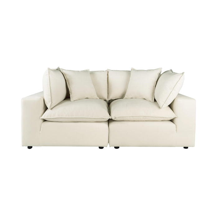 Cali Natural Modular Loveseat - Home And Beyond