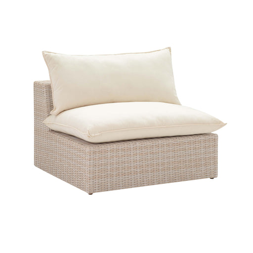 Cali Natural Wicker Outdoor Armless Chair image