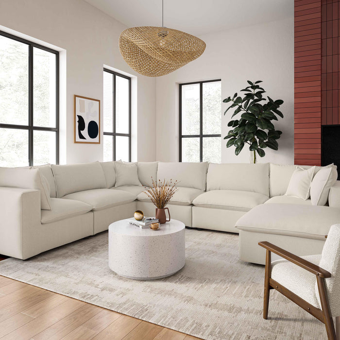 Cali Natural Modular Large Chaise Sectional - Home And Beyond