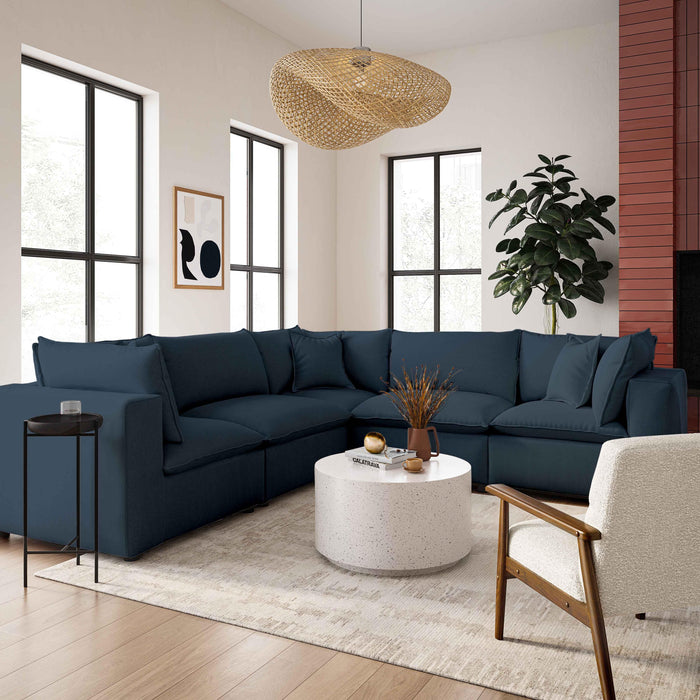 Cali Navy Modular L-Sectional - Home And Beyond