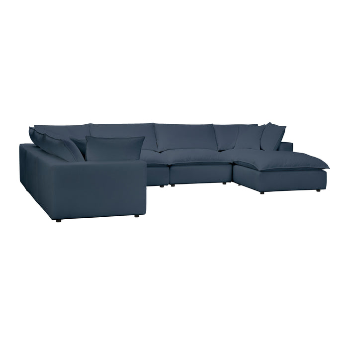 Cali Navy Modular Large Chaise Sectional - Home And Beyond